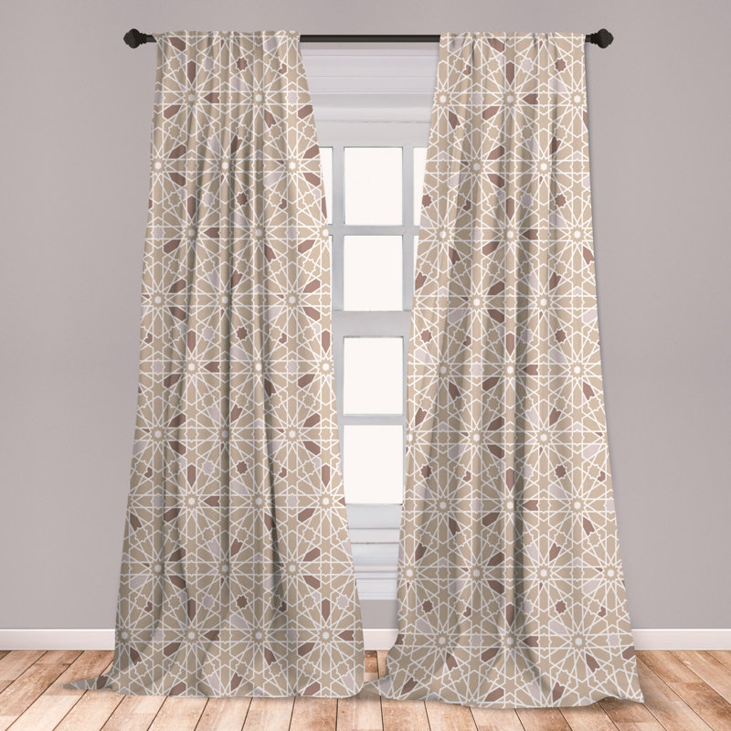 East Urban Home Oriental Room Darkening Rod Pocket Curtain Panels Wayfair